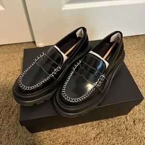 GH Bass Platform Lug Sole Loafers Size 7